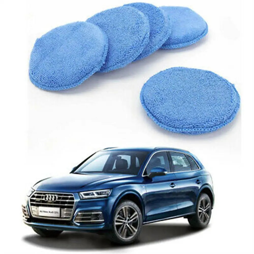 

1/5/10Pcs 5 inch Car Microfiber Polishing Pads Wax Applicator Foam Sponge Cleaning Buffer