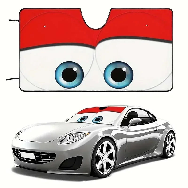 New Car Character Solar Protection 4 Colors Eyes Heated Windshield Sunshade Cover Sun Shade Auto Sun Visor Windscreen Car-covers