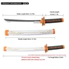 New Model 60CM/23.6 Inch Demon Slayer Katana 1:1 Original Patterns Cosplay Weapons Mitsuri Tanjiro Wooden Toy Anime Sword 3