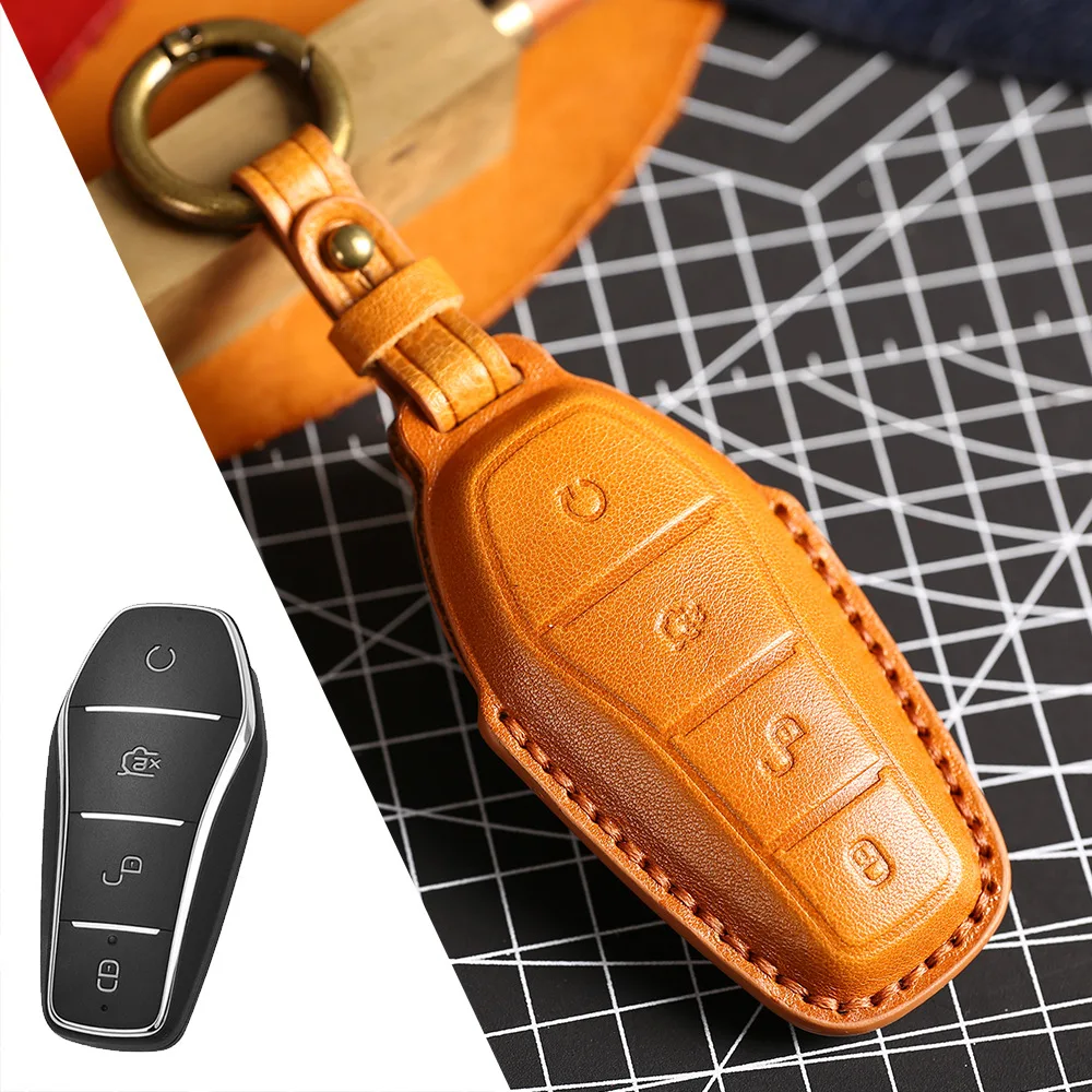 

Роскошный кожаный чехол для автомобильного ключа чехол для ключа для BYD Han Ev Tang второго поколения Dm Qin PLUS Song Pro MAX Yuan