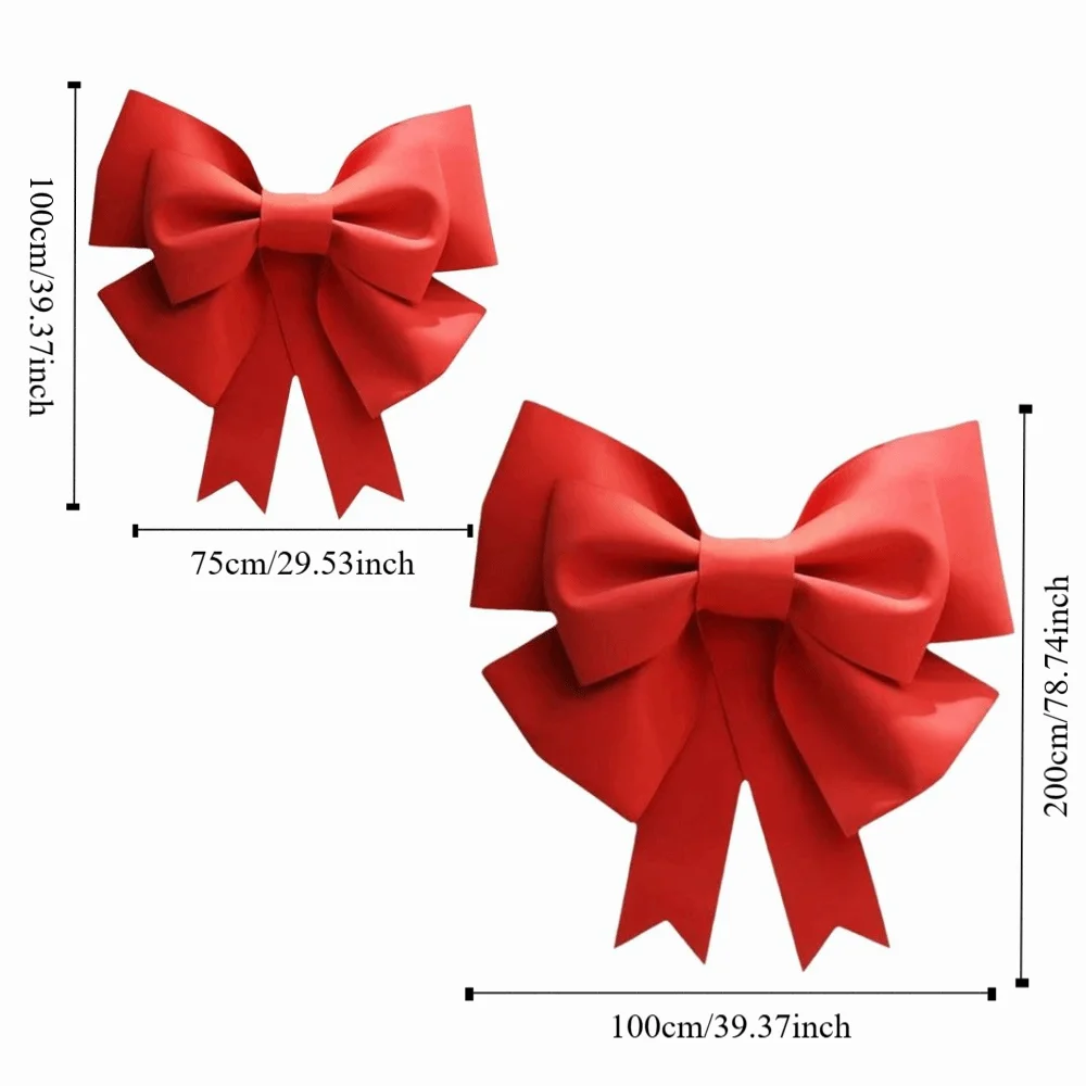 Eva Material Big Bow Large Size Reusable Wall Decoration Diy Material Spring Festival Style Front Door Decor Christmas Tree
