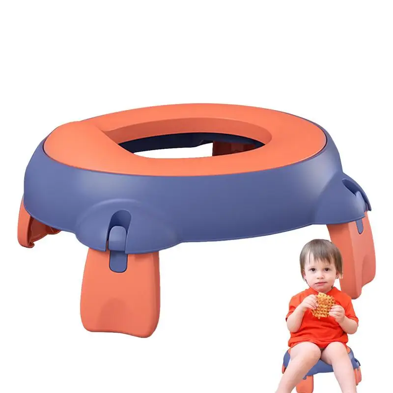 

Foldable Potty Seat For Toddler Toilet Training Seat With Poop Bag Space Design Non-slip Anti-Rollover Splashproof Travel Potty