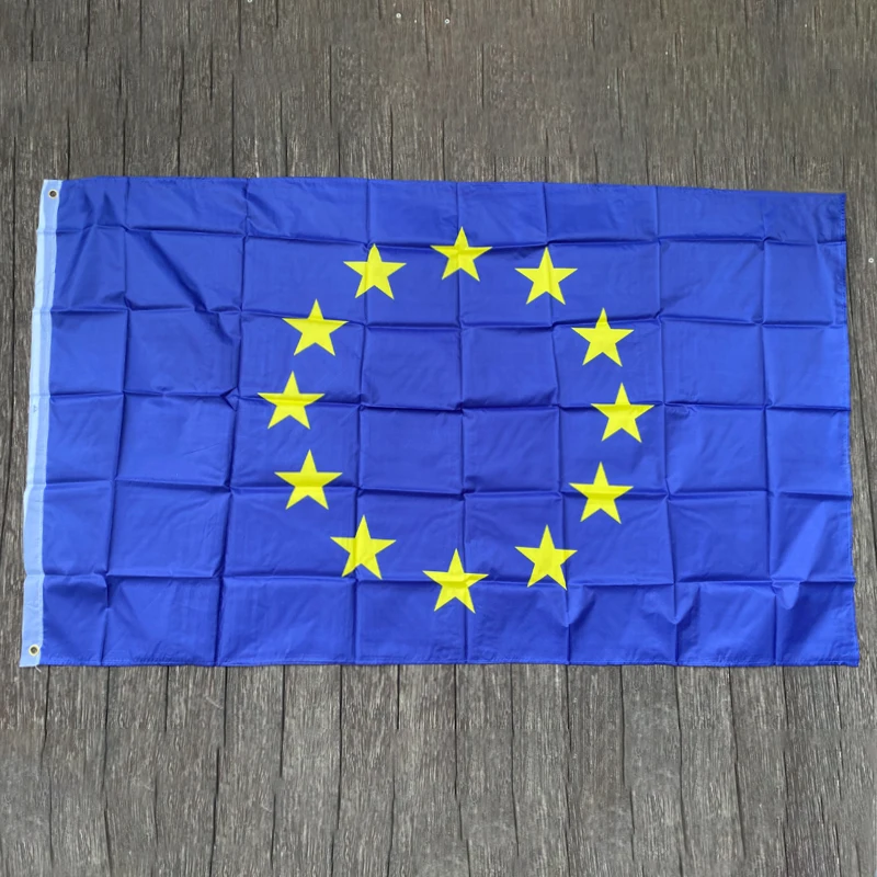 

free shipping xvggdg 3x5 FTs European Union EU Flag 90*150cm Euro Flag of Europe super-polyester Council of Euro flag