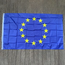 free  shipping  xvggdg 3x5 FTs European Union EU Flag 90*150cm Euro Flag of Europe super-polyester  Council of Euro flag