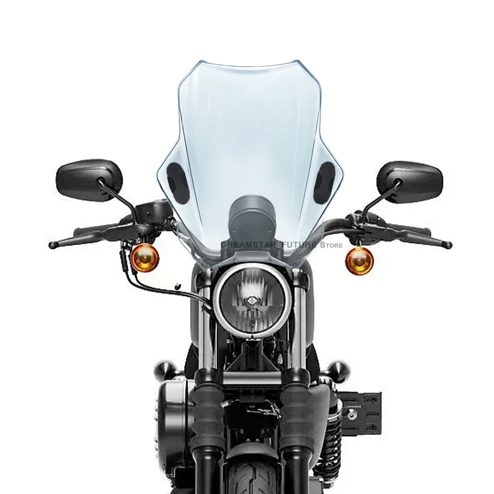 

For Harley Street 750/ROADSTER/1200CUSTOM/Fat Bob/Dyna Switchback/883L SuperLow/XR 1200/V8 windshield windshield cover