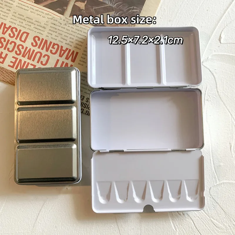 Morandi Color Empty Watercolor Palette Tin Box Paint Storage Iron Box 24/44 Grid for Watercolor Paint Painting Art Supplies color palette watercolor palette