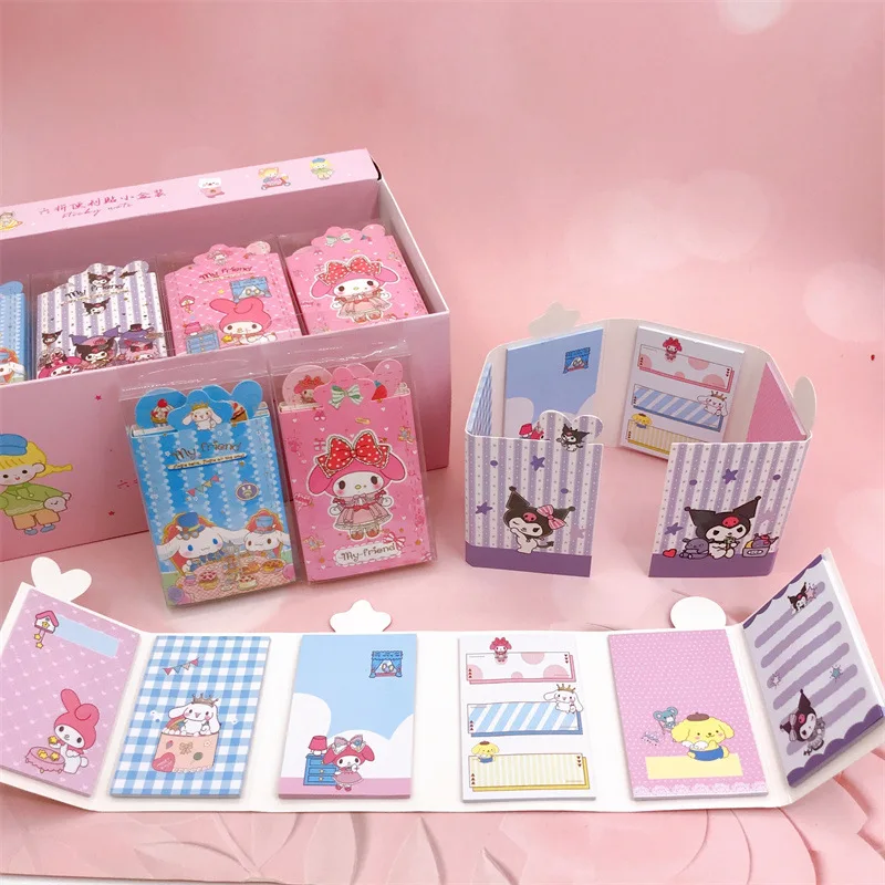 

Kuromi Pochacco Cinnamorol My Melody Onpompurin Sticky Notes Memo Kawaii Simple and Convenient