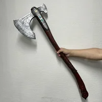 92cm God of War Leviathan Axe Weapon Model PU Material Detachable Kratos Sword Samurai Ornaments Collection Desktop Display Toy 2
