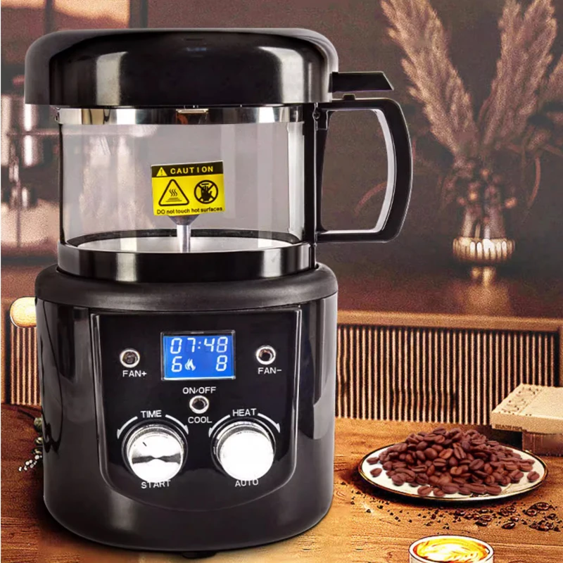Coffee Bean Roaster Small Household Automatic Timing Temperature Regulation Hot Air Roaster For Separating Bean Coat Household