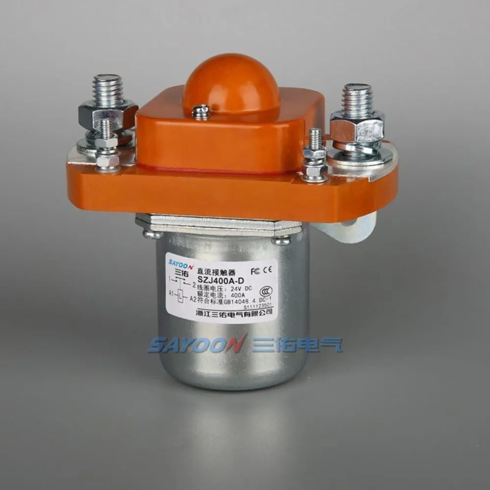 SAYOON SZJ400A-D DC6V 12v 24V 36V 48V 60V 72V 400A contactor used for electric vehicles, engineering machinery and so on.