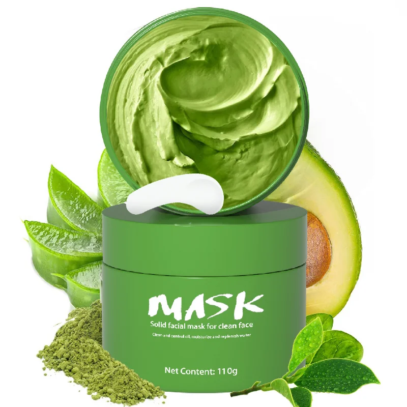 Face Mask 110g Green Tea Ice Muscle Mud Mask Deep Cleansing Remove Blackheads And Shrink Pores Mask Facial Skin Care