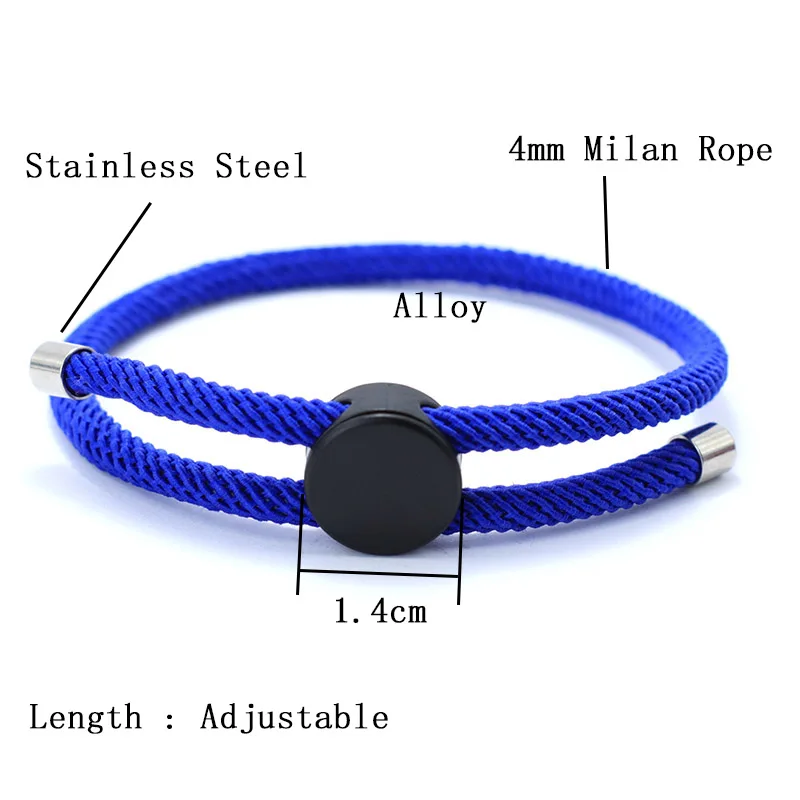 Noter Fashion Men Bracelet Rope Black Spring Clasp Adjustable Braclet Boyfriend Gift Outdoor Survival Braslet Pulsera Hombre - Image 5