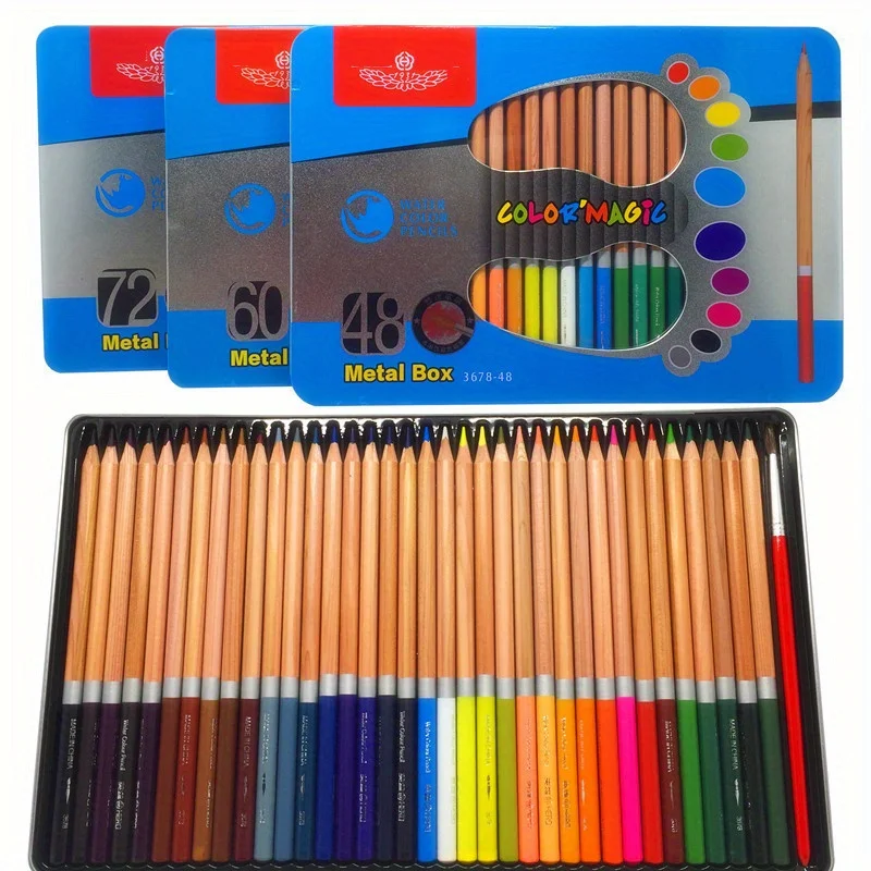 Art Magic Watercolor Pencils, Set of 48 Professional Colored