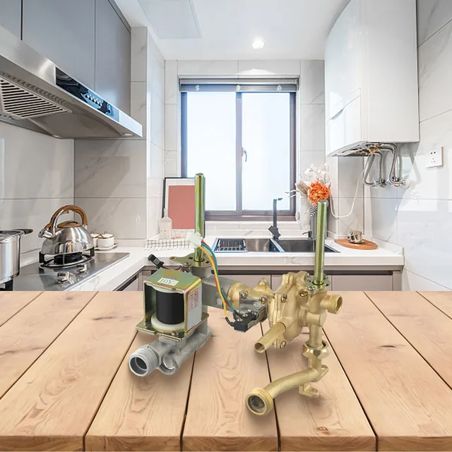 อะไหล่เครื่องทำน้ำอุ่นแก๊ส 710L วาล์วเชื่อมต่อทองแดง 150 มม. ชุดวาล์วน้ำและแก๊ส ออกแบบมาเพื่อความมั่นคงและความปลอดภัย 1