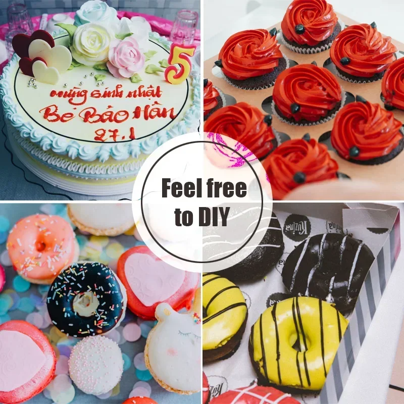 Coloring Set Bottle Cream Icing Colors 4Pcs 10ML Baking Cake Decorating for Fondant DIY Craft Clay Soap Macaron Pigment icing colors