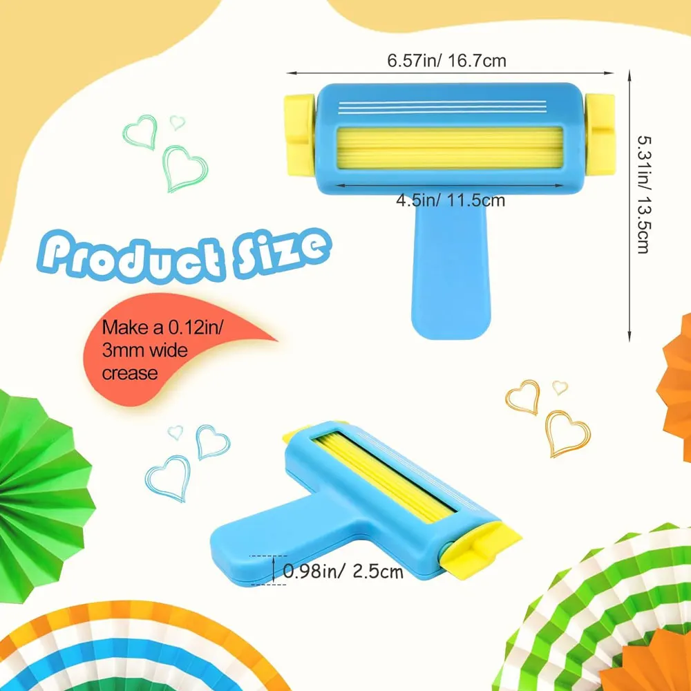Paper creasing tool, wave-shaped tool, small paper creasing device, suitable for DIY crafts and scrapbook making and decoration. - 2