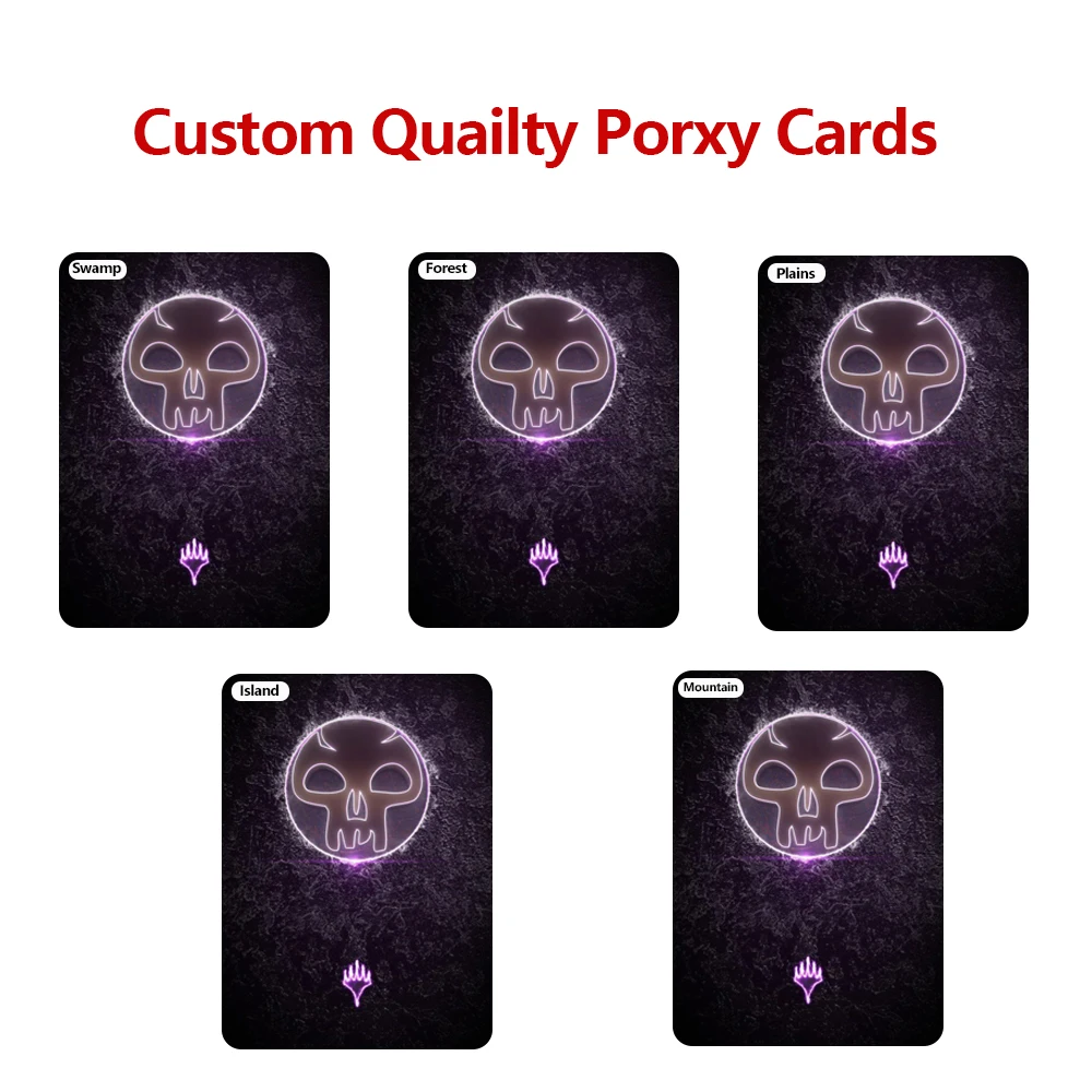 커스텀 TCG 매직 프록시 카드 보드 게임 홀로 포일 아트, 데크용 고품질 블랙 코어 용지, 재미있는 플레이를 위한 전용 링크