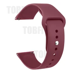 Sports Silicone Quick - Release Watch Band - Universal Replacement Wrist Strap - 22mm (Wine Red)