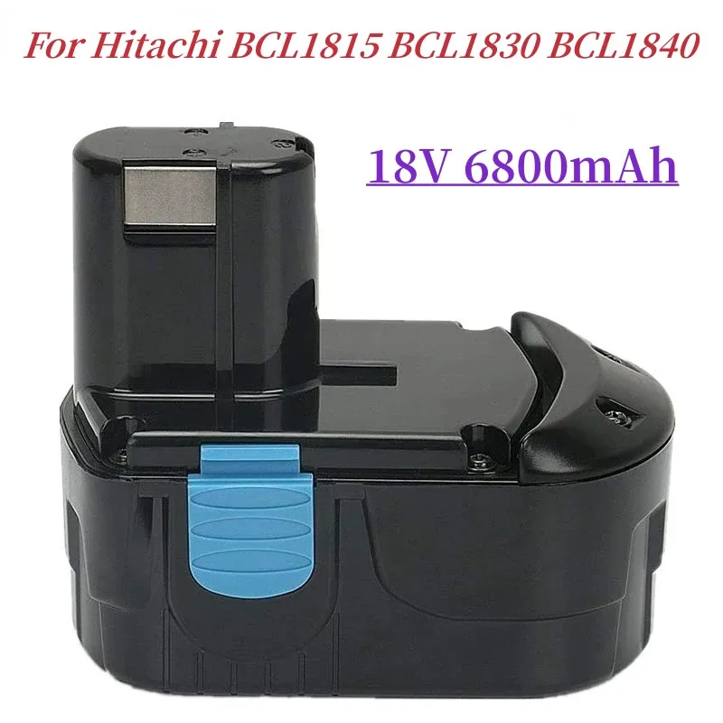 

Electric Drill Battery Replacement Cordless Power Tool Battery 18V 6800mAh For Hitachi BCL1815 BCL1830 BCL1840