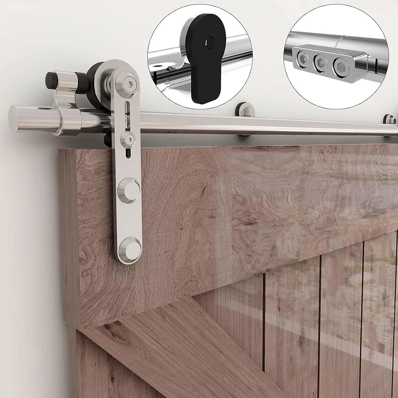 Kit Guide Porta Scorrevole 200 Cm - Per Porte Fino A 120 Kg, Ruote Grandi, Facile Installazione