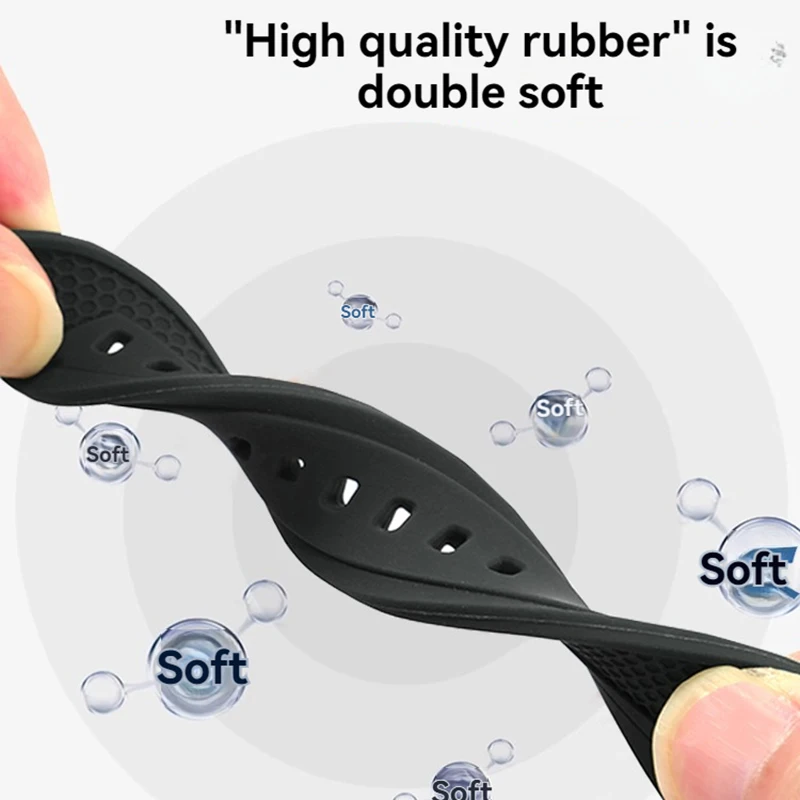 Enhanced Diving Sport Silicone Watch Strap - Modified Convex Rubber Watchband, Men's Waterproof Strap