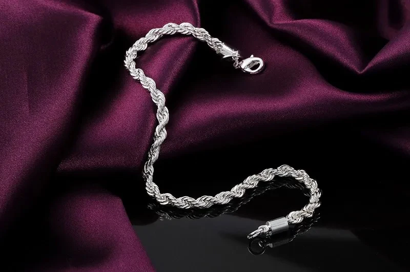 Bracciale A Catena In Argento Sterling Con Due Perline: Delicati Gioielli Placcati In Oro - Italia - Foto 11