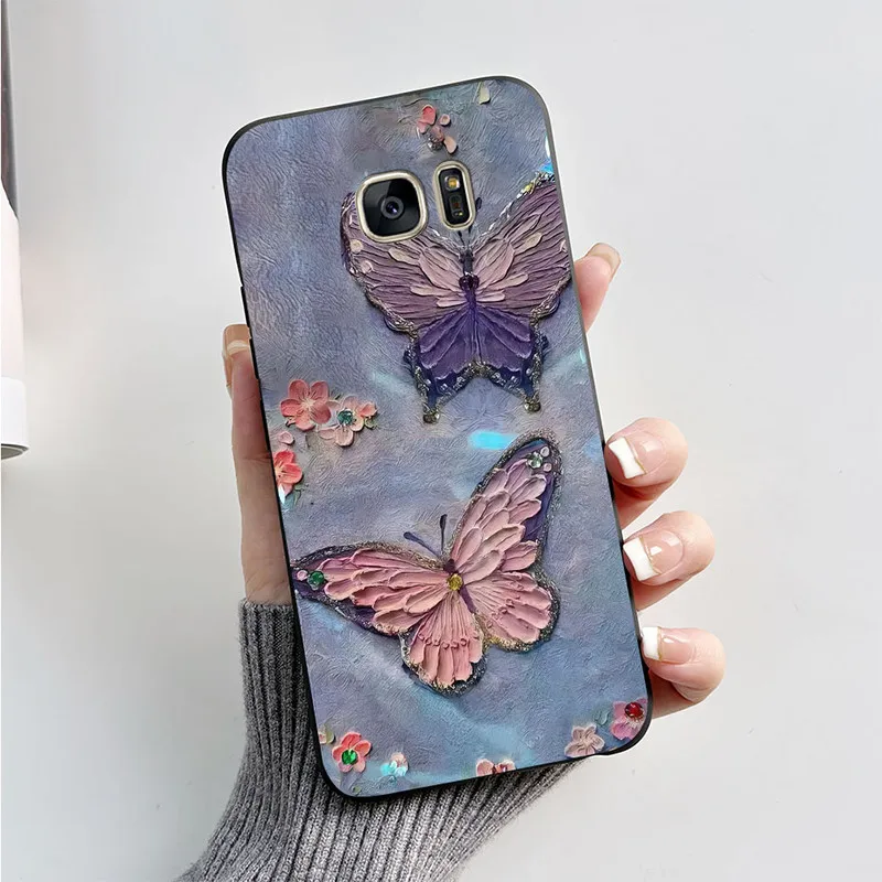 Cute Butterfly Soft Silicone TPU Phone Back Cover with Bumper Protection