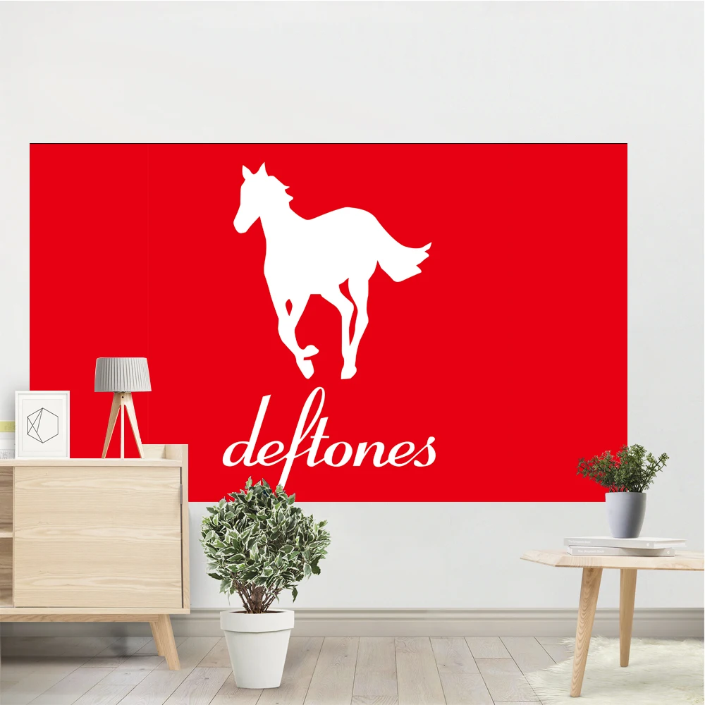 

Pony Running Samll Horse Flag Tapestry Colt Alternative Metal Band Wall Hanging Art for Bedroom Living Room College Dorm