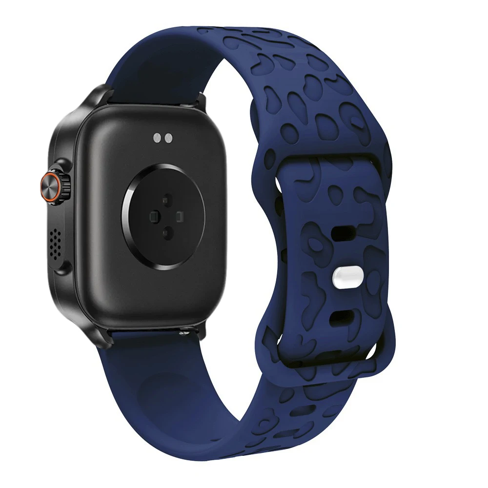 Leopard Engraved Sport Silicone Replacement Strap - 22mm Band