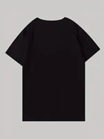 T-shirt à imprimé graphique, haut décontracté à manches courtes et col rond pour l'été et le printemps, vêtements pour femmes 2