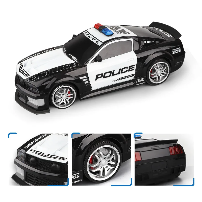 1/12 RC Police Car 2.4GHz Super Fast Remote Control Cars Toy with Lights Durable Chase Drift Vehicle toys for boys kid Children 6