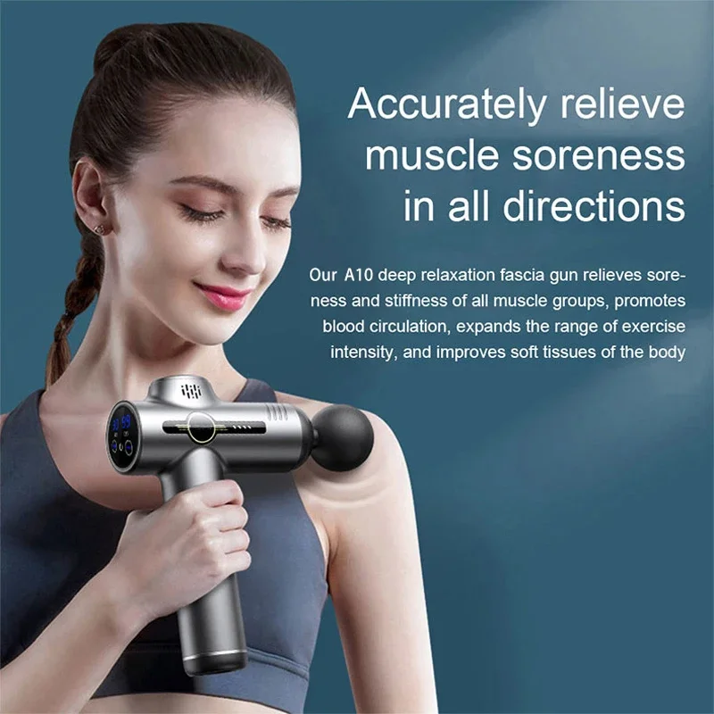 Electric Mini Massage Gun Shock Muscle Relaxation Vibration Fitness Massager For Body Neck Back Ladies Home Travel Fascia Gun