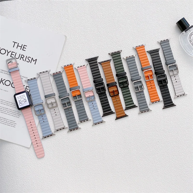 

Кожаный ремешок для часов Apple Watch Series 7/6/5/4/se/3/2/1