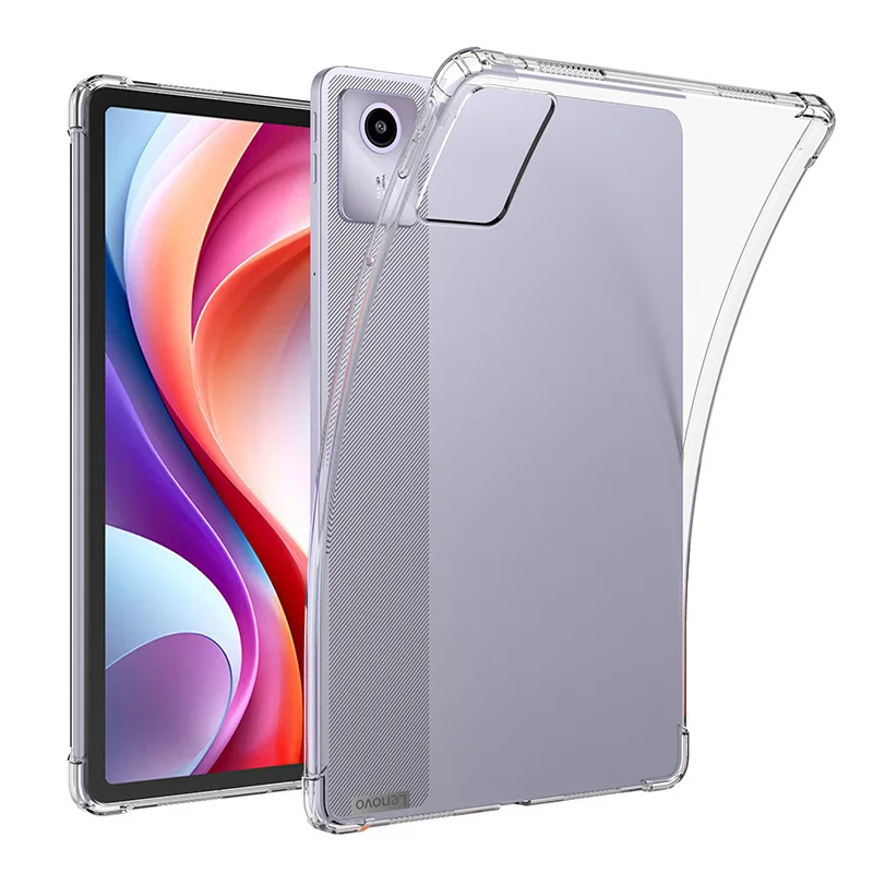 

For Lenovo Xiaoxin Pad 2024 TB331FC Case 11inch Transparent Soft TPU Shockproof Back Cover for Lenovo Tab M11 Airbag Shell+Gift