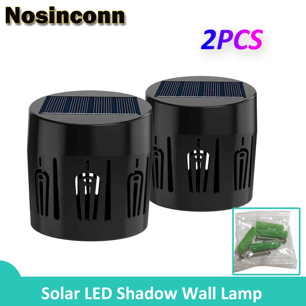 Solar Deck Lights IP67 Warn White Creative Light Shadow Wall Light Outdoor Lamp RGB LED Solar Light Outdoor Lighting Fence Light [allcob] manufactur 1pcs 5pcs 10pcs power cob led 60mm round chip light source 20w 2000lm cob warn nature white for downlight