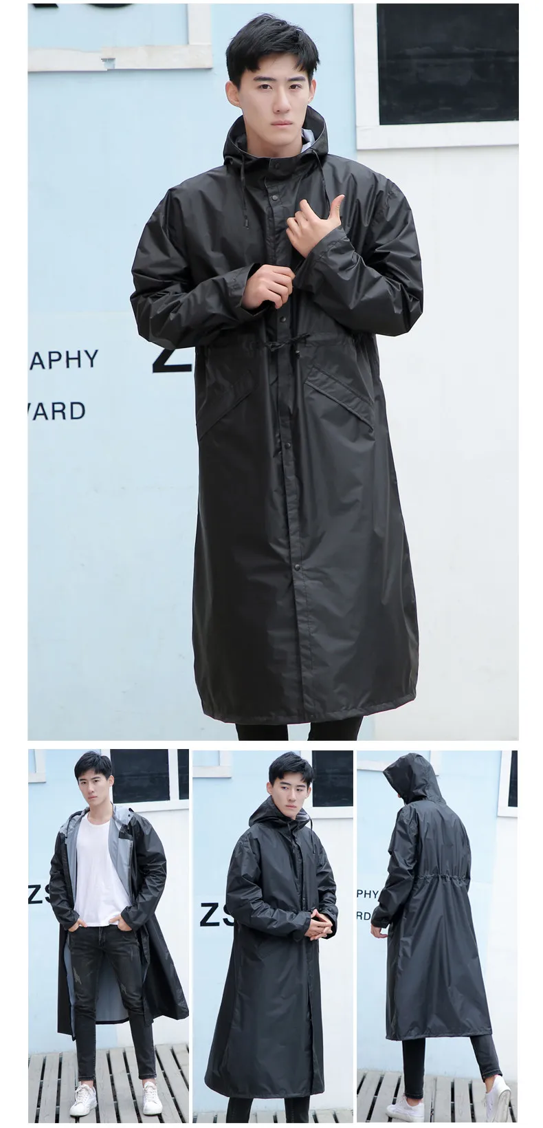 2022Long Rainwear Raincoat Men Women/Female Poncho Waterproof Windproof Pullover Breathable Rain Coat Chubasquero Mujer Raingear