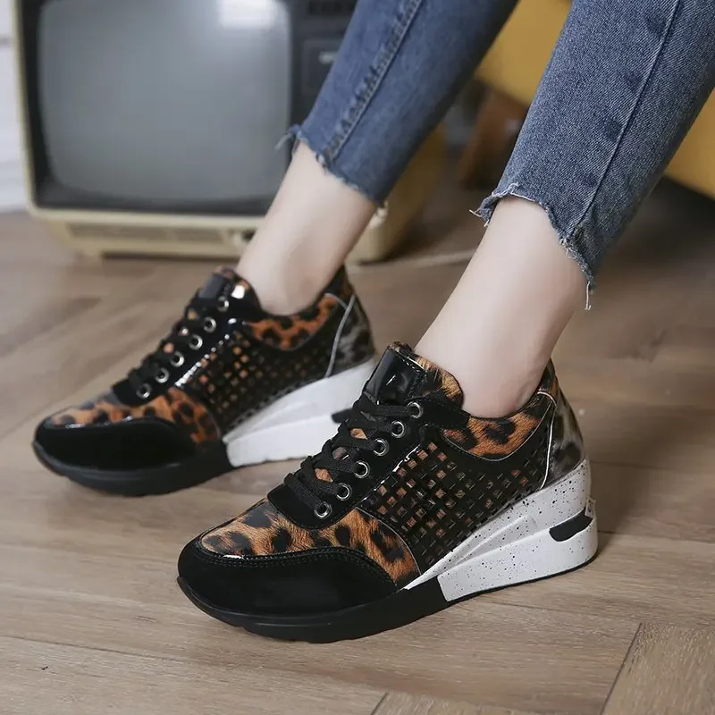 

Women's Casual Sneakers Lace-Up Wedge Sports Shoes Female Vulcanized Shoes Casual Platform Ladies Sneaker Tennis Shoes Wholesale