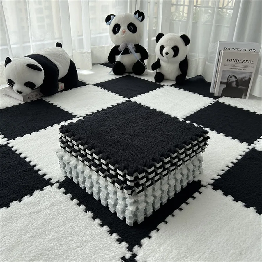 1-20 Piece Baby Plush Floor Mat Eva Interlocking Baby Thickened Carpet Foam Puzzle Kids Activity Floor Mats for Room Living Room 4