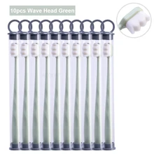 

10pcs Ultra-thin Toothbrushes Wave Nano Million Bristles Micro Soft Tooth Brush With Holder Portable Oral Care Eco Product Kit