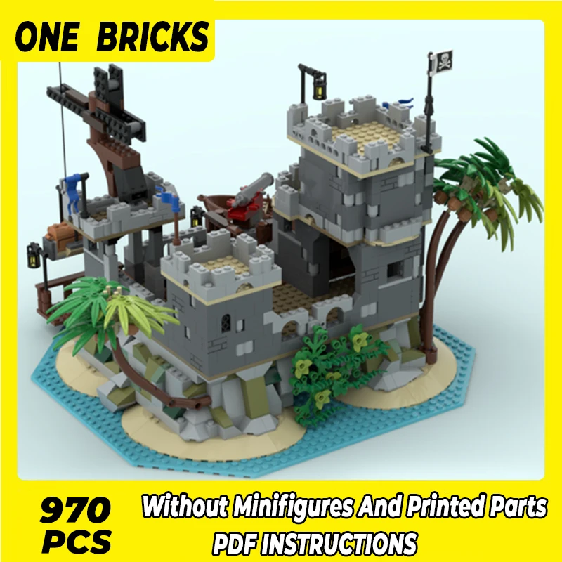 

Moc Building Blocks Fortress Model El Dorado Castle Technical Bricks DIY Assembly Construction Toys For Childr Holiday Gifts