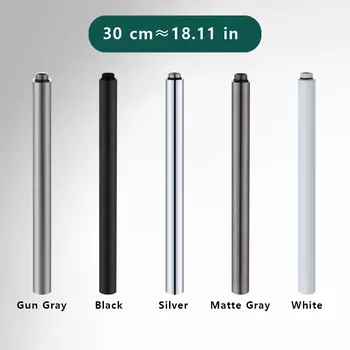 ชุดต่อขยายฝักบัว30ซม. ระบบฝักบัวอ่างอาบน้ำสีดำเทาส่วนต่อขยายแบบกลมชุดก๊อกน้ำฝักบัวหลอดขยายอุปกรณ์ห้องน้ำ สีขาว/สีเทาด้าน/สีเงิน18.11ในตัวขยายฝักบัว 1