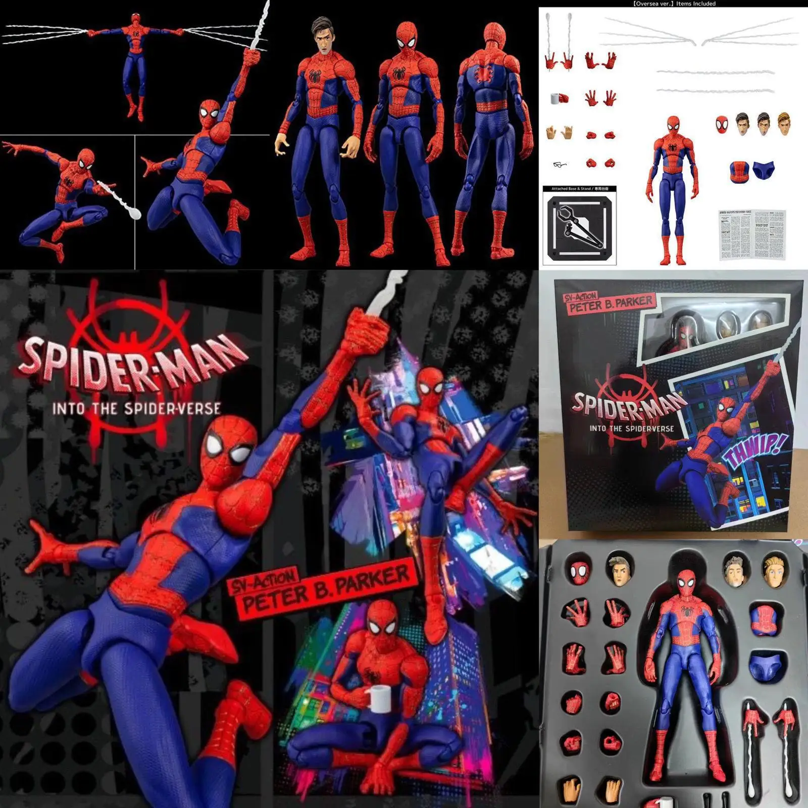 

Anime Marvel Sv Action Spiderman Figures Sentinel Peter Parker Miles Morales Figure Model Spider-Man Into the Spider-Verse Toys