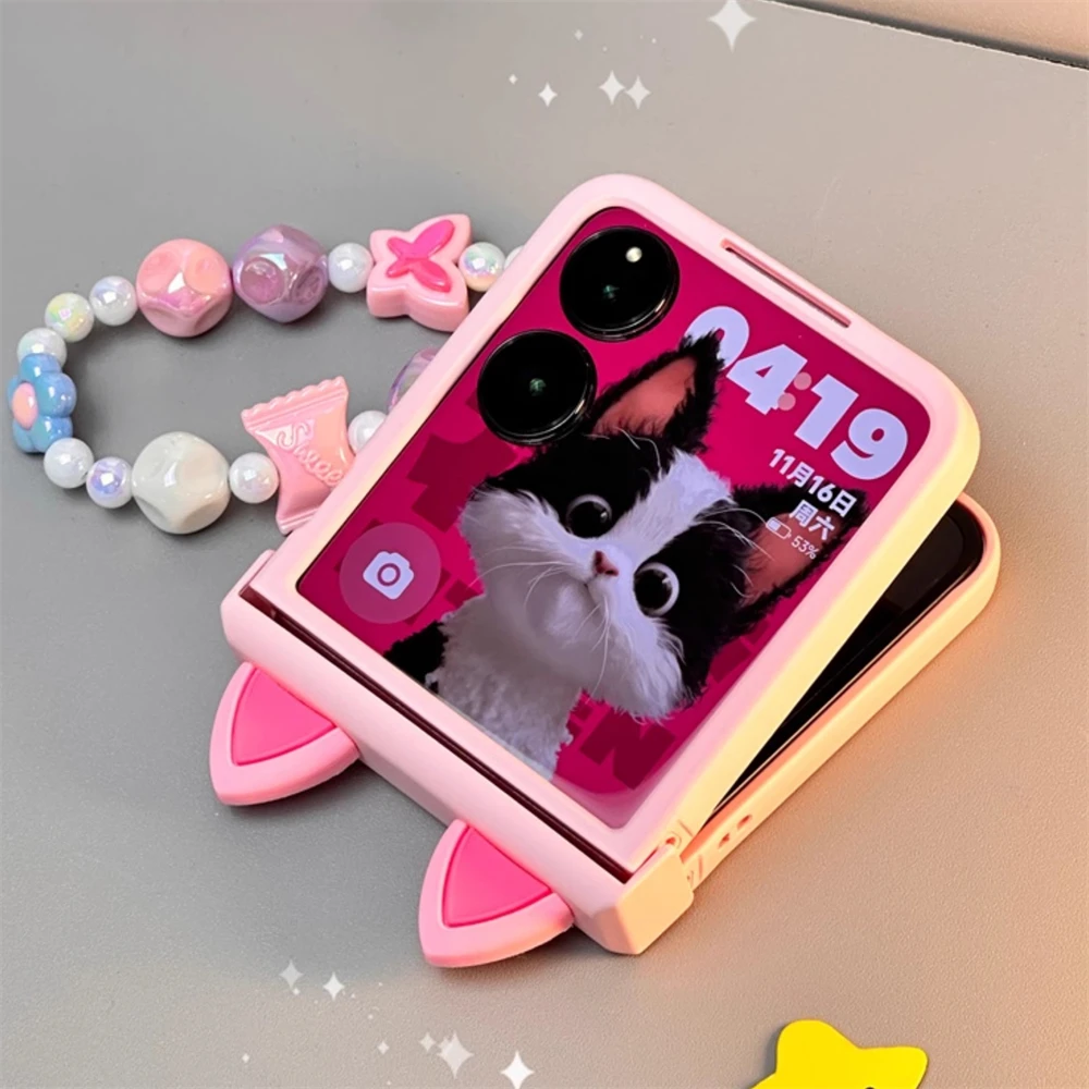 Cute Pink Candy Bracelet Hinge Protective Case