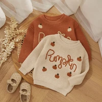 MISOWMNJOY Baby Halloween Sweaters for Girl Boy Knitted Long Sleeve Winter Clothes Pumpkin Pullover Children Jumper Tops Ovesize 1