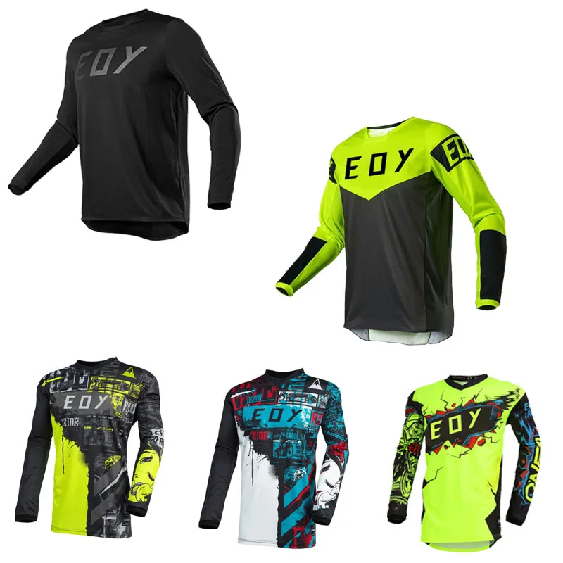 Sports Team Downhill t shirts Long Sleeves MTB Bike Shirts Offroad DH Motorcycle Jersey Motocross Eoy MTB Cycling Jersey