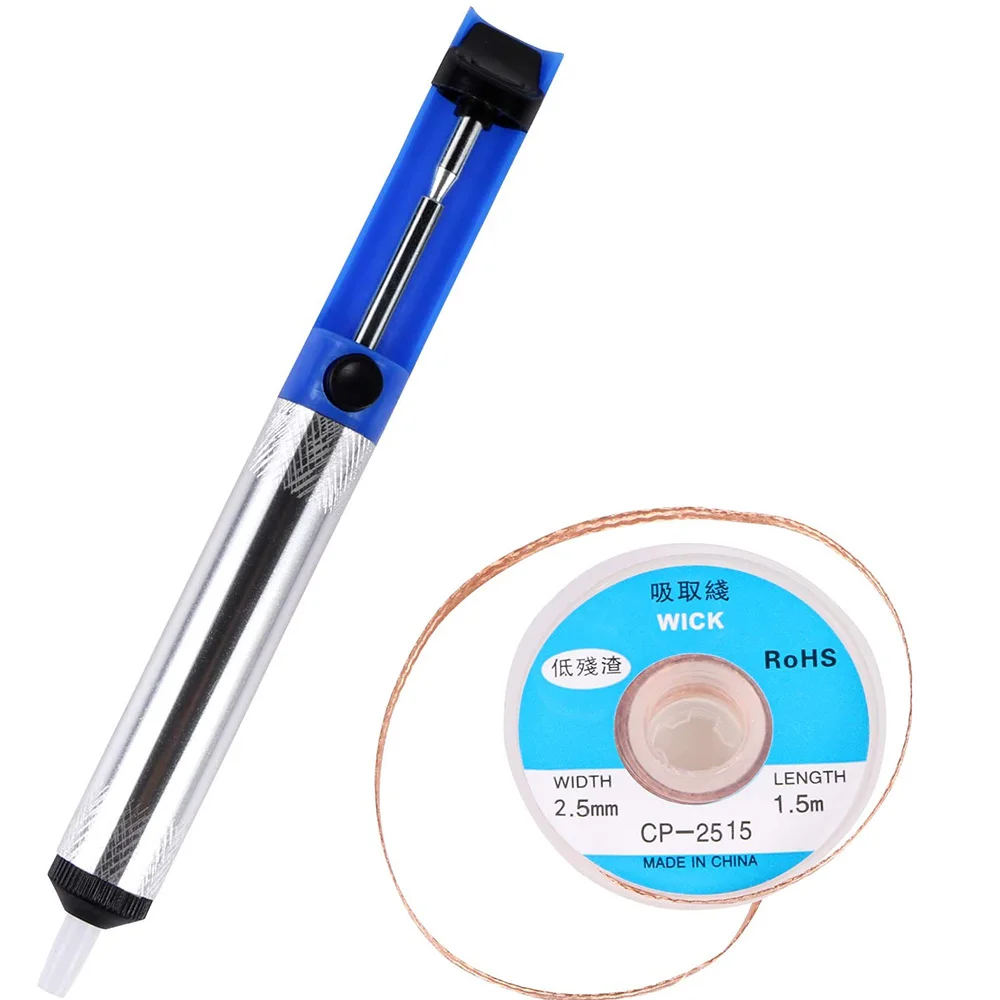 Desoldering Pump Soldering Sucker Pen Aluminum Metal Suction Tin Gun Removal Vacuum Soldering Iron Desolder Hand Welding Tools