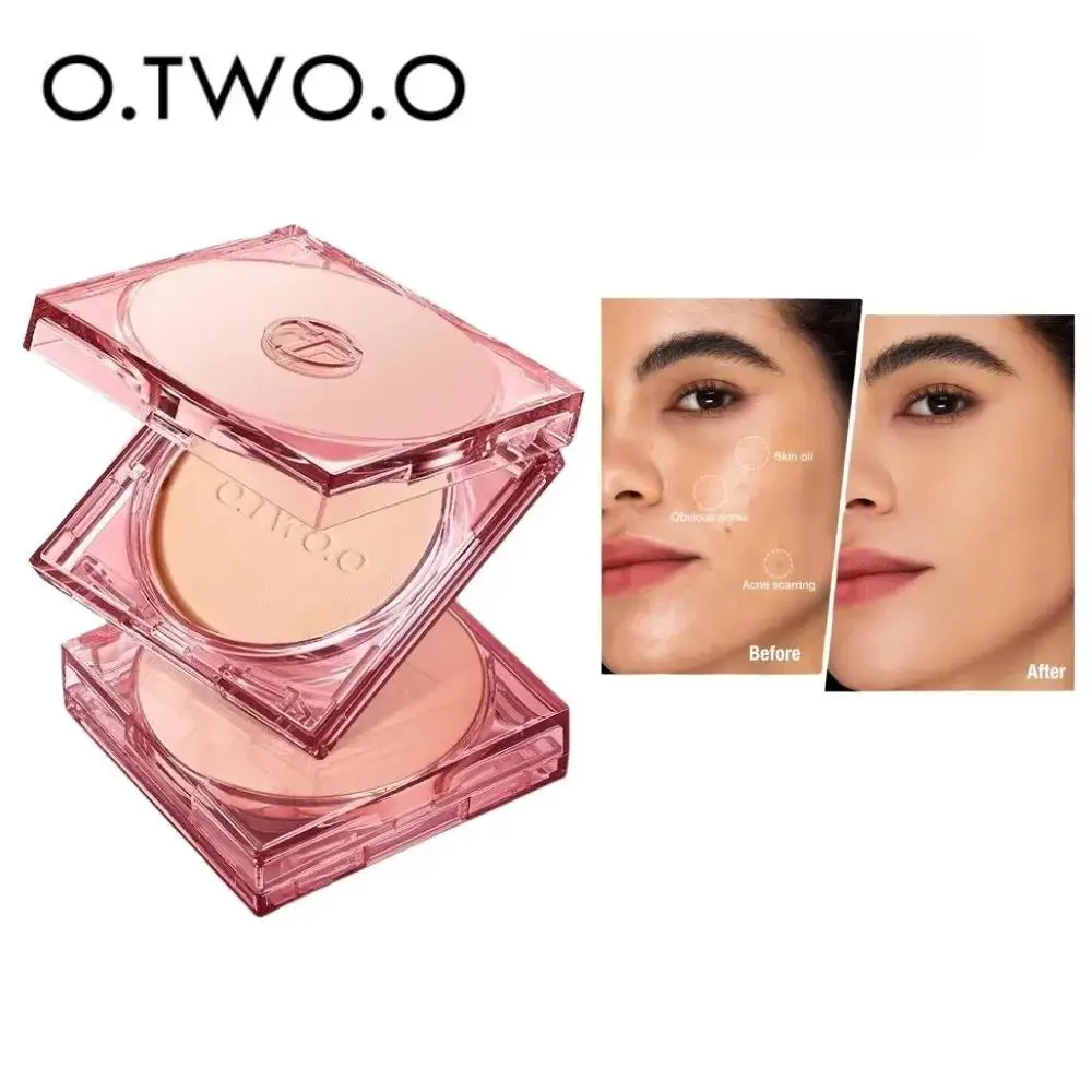 Oil Control Face Powder 24H Long Lasting Matte Finish Waterproof Compact Setting Powder For Flawless Makeup