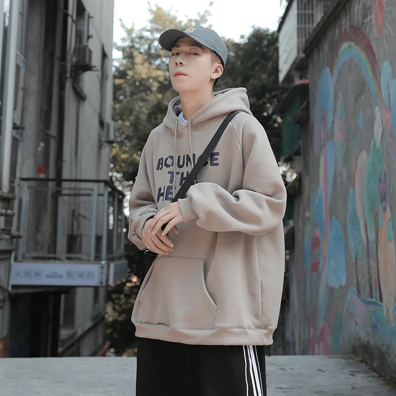

Fashion Letter Print Pattern Hooded Sweater 2023 Winter and Spring New Korean Version Sweater Harajuku Pullover Couple Coat