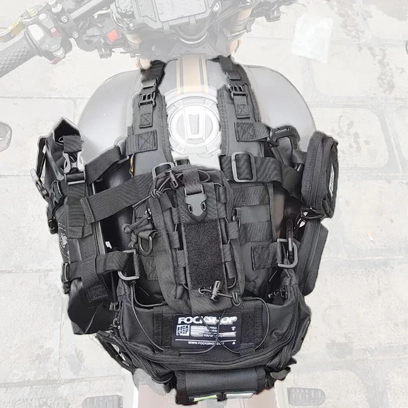 Motorcycle Fuel Tank Bag Set (with Base) Outdoor Riding Travel Satchel Universal Plus Fuel Tank Bag Waterproof Bag Velcro