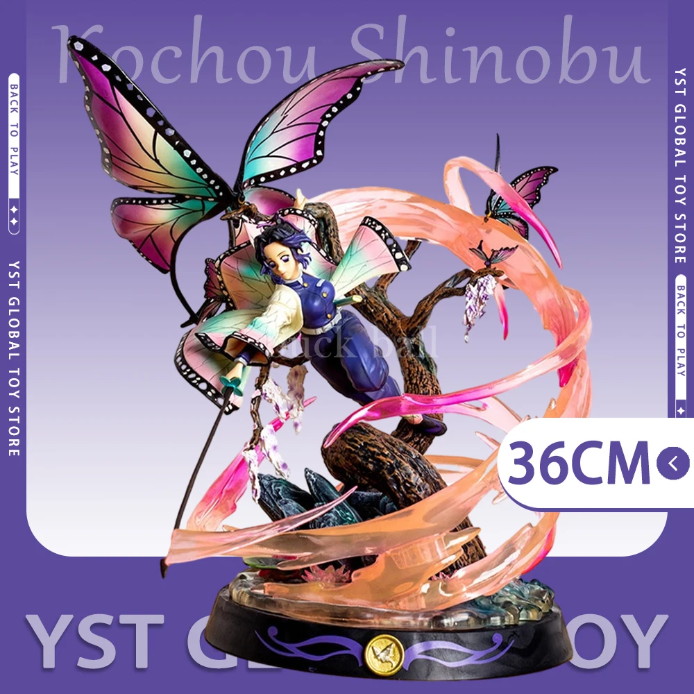 

36cm Demon Slayer Kochou Shinobu Anime Figure Action Figures Kimetsu No Yaiba Figurine GK PVC Statue Model Doll Decora Toys Gift